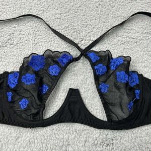 Avid Love Bra XXL Shelf Bra Lingerie Black Floral Sexy